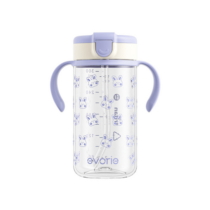 Evorie Tritan Kids Straw Water Bottle Mug 300mL, Vitality Blue (NEW)