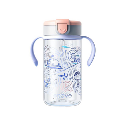 Evorie Tritan Kids Straw Water Bottle Mug 300mL, Space Explorer (NEW)