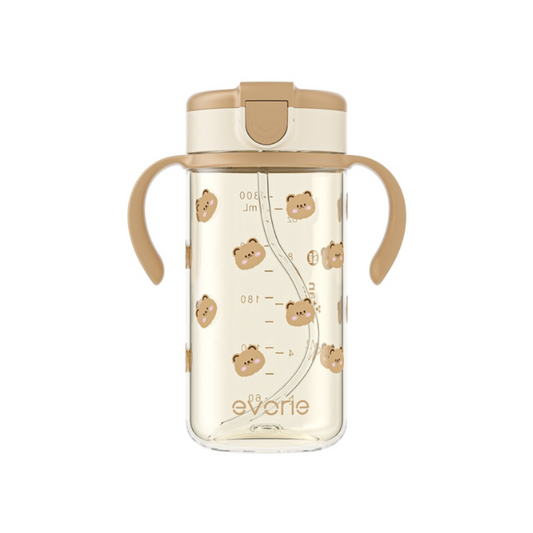 Evorie Tritan Kids Straw Water Bottle Mug 300mL, Honey Bear BB (NEW)