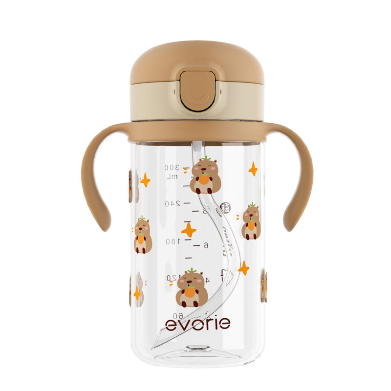 Evorie Tritan Kids Straw Water Bottle Mug 300mL, Capybara (NEW)