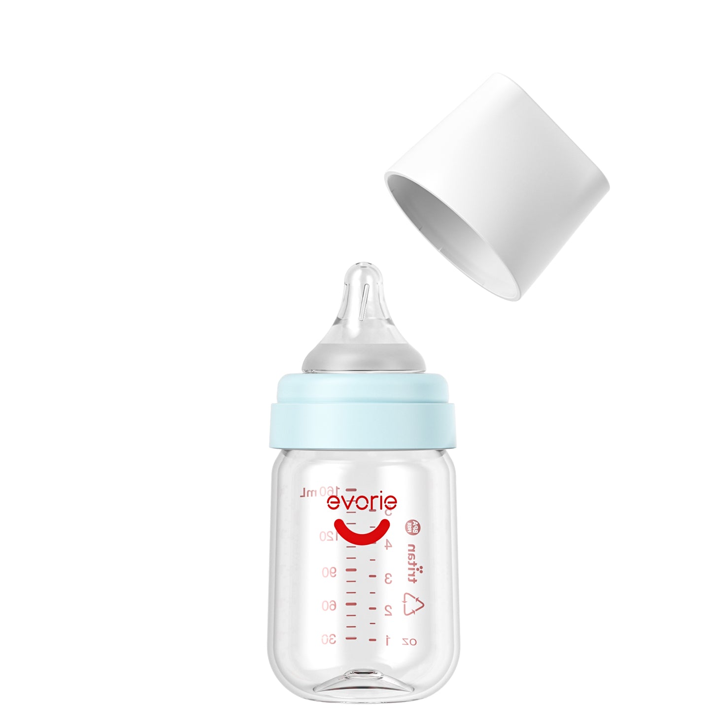 Tritan Wide-neck Baby Milk Feeding Bottle 160mL/5oz, Bluebell