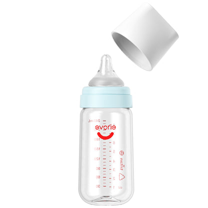 Tritan Wide-neck Baby Milk Feeding Bottle 240mL/8oz, Bluebell