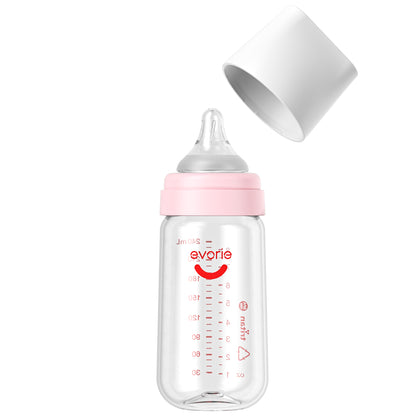 Tritan Wide-neck Baby Milk Feeding Bottle 240mL/8oz, Camellia