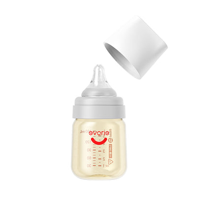 PPSU Wide-neck Baby Milk Feeding Bottle 160mL/5oz, Grey