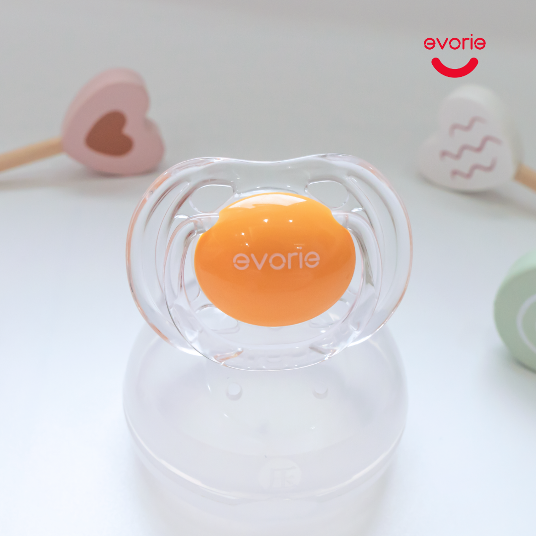 Evorie Orthodontic ultrasoft Silicone Baby Pacifier, Apricot