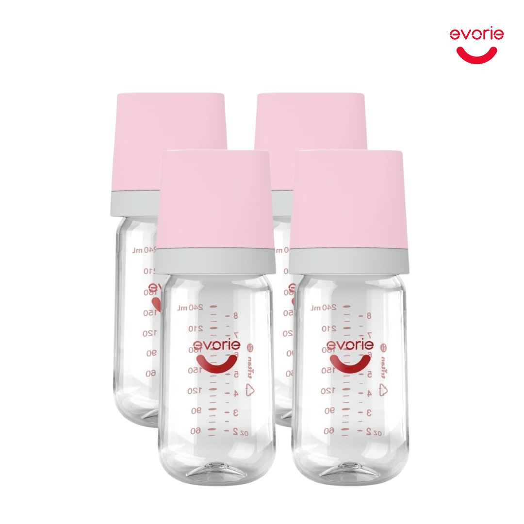 Tritan Wide-neck Baby Milk Feeding Bottle Bundle Set 240mL X4