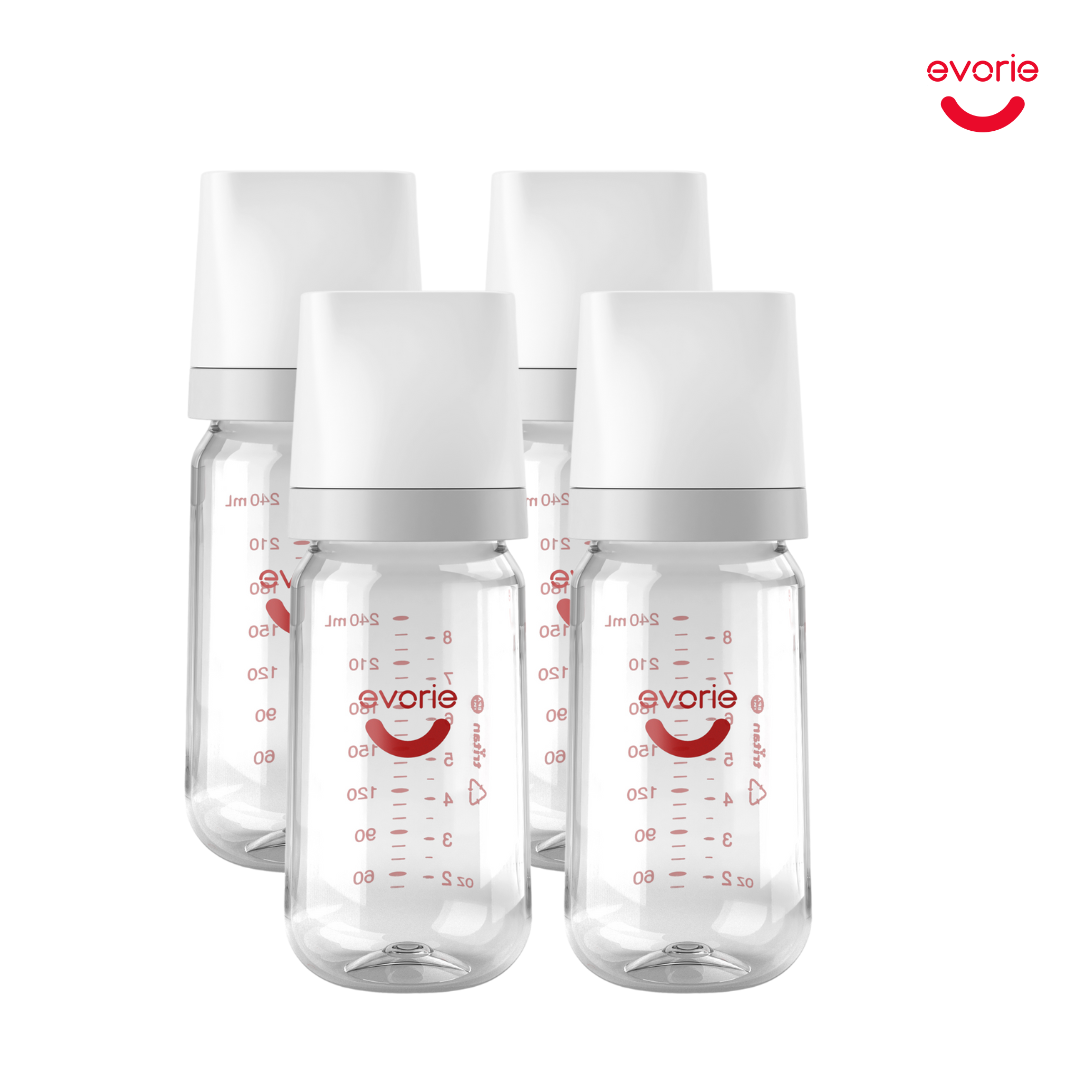 Tritan Wide-neck Baby Milk Feeding Bottle Bundle Set 240mL X4