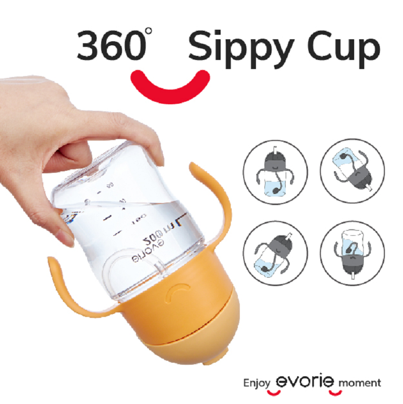 Evorie Tritan Weighted Straw Sippy Cup with Handles for Baby and Toddlers 6  months up, 7 Oz Soft Sil…See more Evorie Tritan Weighted Straw Sippy Cup